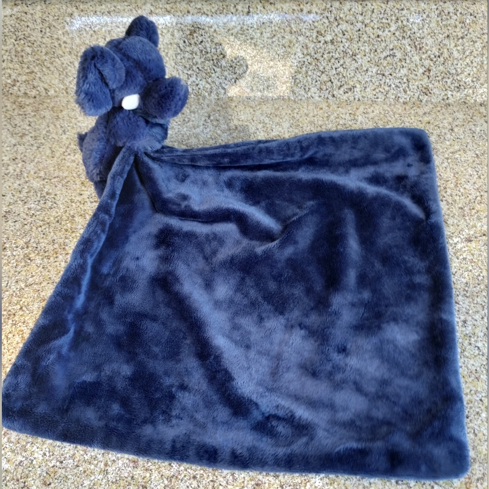 -Jellycat Bashful navy blue elephant Soft Baby Security Blanket Lovey - Picture 3 of 14